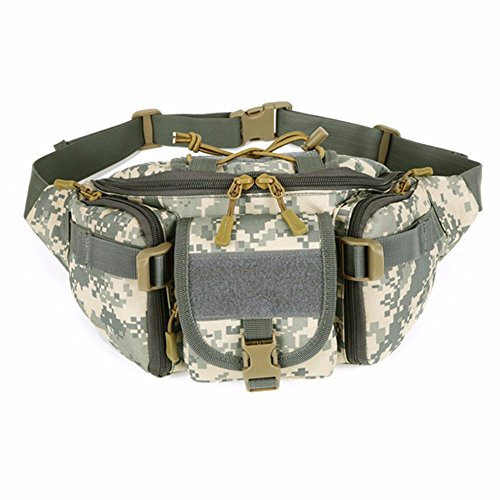 Tactical Waist Pack tragbar Fanny Pack Outdoor Army Hüfttasche Military Taille Pack für Radfahren Camping Wandern Jagd Angeln, ACU Digital