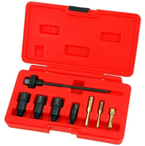 Neilsen CT4911 Glow Plug Aperture Cleaning and Reamer Set with M8, M10, M12 Reamers Glow Plug Adaptors and 145mm Knurled Handle Drive Shaft