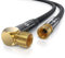 CSL - 7,5m SAT Kabel 8k 4k HDTV 90 Grad gewinkelt 135dB - Premium SAT Antennen Satellitenkabel F Stecker - TV HDTV Radio DVB-T DVB-C DVB-S DVB-S2 - Abschirmmaß 135db 75 Ohm - Schwarz