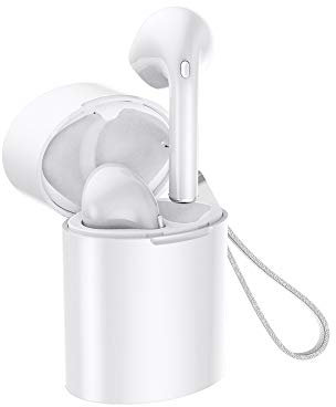 Ecouteur Oreillette Earbox Bluetooth sans Fil Rechargeable Blanc Compatible Smartphone