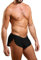 Hombres Extremo Malla Pantalones Cortos con Grande División Lados Ropa Interior Bóxers Bragas Slips Negro XL