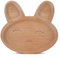 Assiette de salle à manger en bois pour enfants, forme animale mignonne de bande dessinée(lapin)