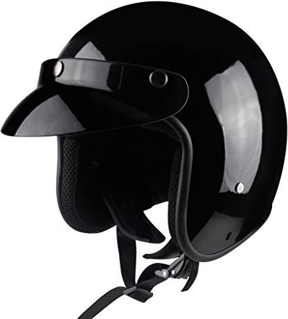 GAOZ Harley Casque Moto Bols, pour Street Bike Cruiser Chopper Moped Scooter,Adultes Harley Casques Moto Jet Casque Fashion Harley ECE Homologué