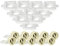 LEDLUX Lot de 10 spots encastrables en plâtre céramique pour contre-plafond, douille GU10 incluse couleur blanche à peindre anti-rayures (carré 100 x 100 mm)