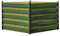 GFP Komposter Aluminium 150x150cm Hochwertiger Gartenkomposter Schnellkomposter Stecksystem 100% Wartungsfrei in Grün