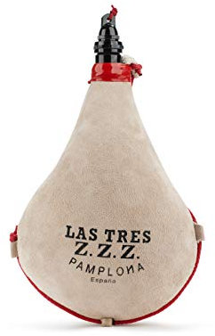 LAS TRES ZZZ Bota de Vino Recta con interior de Látex (1 Litro)