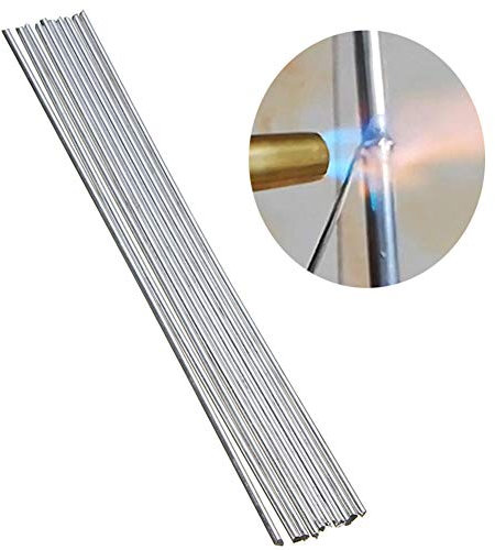 10 Piezas Varillas con Núcleo Fundente Soldadura Solución Aluminio, MoreChioce Varillas de Soldadura de Solución Soldadura a Baja Temperatura Alambre con Núcleo de Soldadura Uiversal,2 mm