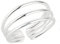 FIVE-D Ring Zehenring Zehring Damen Ring 925 Sterling Silber (3 Ringschleifen)