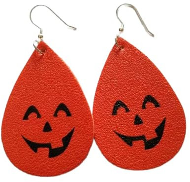 SALAN Neue Allerheiligen Abend Motiv Film Charakter Joker Print Leder Ohrringe Für Damen Mode Halloween Party