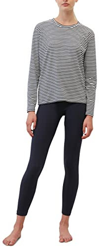 Marc O’Polo Body & Beach Damen Set W-LOUNGESET LS Crew-Neck Pyjamaset, Nachtblau, XL