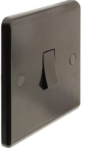 Art Deco Emporium 1Gang 4Way Intermediate 10Amp Wall Switch in Vintage Period Style Bakelite Dark Brown. Standard UK Single Pole 4-Way Intermediate Light Switch 1-Gang