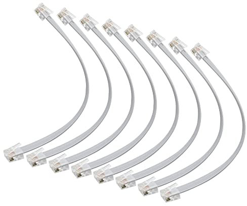 RIIEYOCA Lot de 8 câbles de raccordement Ethernet courts Cat5e de 15 cm, câble réseau LAN plat RJ45 pour routeur, modem, commutateur, serveur - Gris