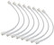 RIIEYOCA Lot de 8 câbles de raccordement Ethernet courts Cat5e de 15 cm, câble réseau LAN plat RJ45 pour routeur, modem, commutateur, serveur - Gris
