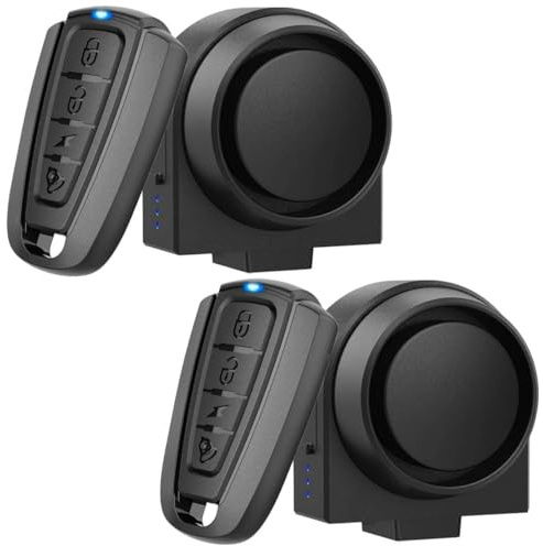 ADONOW Wireless Remote Bike Alarm 2 Pack
