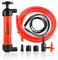 Bomba Manual Combustible Kit de Bomba de Sifón Manual de Transferencia de Gas Multiuso con 4PCS Manguera Bomba Agua Manual Bomba de Extracción de Aceite Manual para Gasolina Diésel Líquidos
