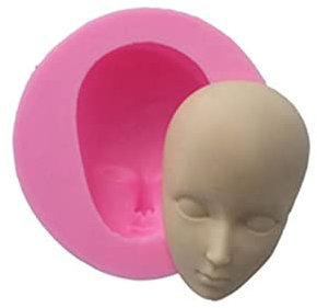 1/8 Stück Silikonform für menschlichen Kopf, Gesicht, Fondant, Gesichtsformen, Modell, Puppenkopf, Form, Herstellung von Schokolade, Kuchen, Ton, Harz, Kerze, Seife, Formen