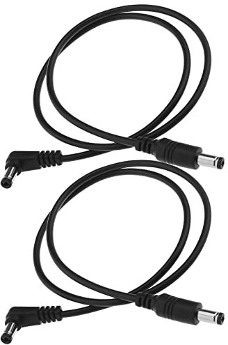 Create idea 2Pcs DC5521 Male to Right Angle Male Power Cable Replacement Right Angle DC to DC Male Power Cable Accessories for Strip Light CCTV Surveillance Cameras Black