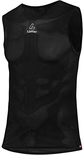 LÖFFLER M Bike Singlet Transtex Light Schwarz - Leichtes ärmelloses Herren Fahrrad Top, Größe 48 - Farbe Black