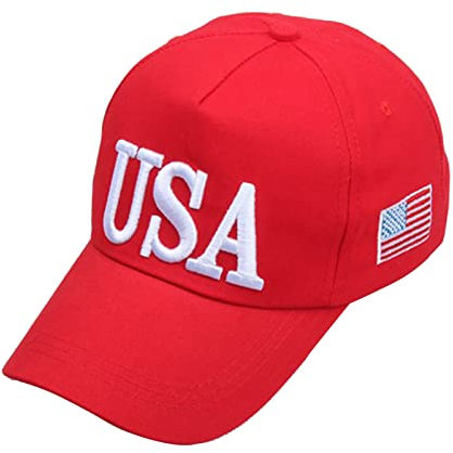 Women's Men's Adjustable Hip Hop Hat Baseball Cap American Flag Embroidery Usa Washed Trucker Cap Washed American Sunshade Baseball for Adults