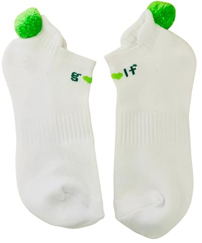 Twerp Golf-Zubehör für Damen - Sportliche Golfsocken mit Bommel, Weiss/opulenter Garten, Einheitsgröße