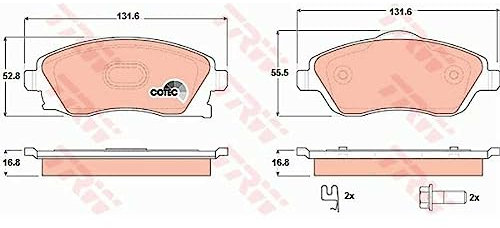 TRW Bremsen Set Bremsscheiben Scheibenbremsen Ø240 Voll vorne + Bremsbeläge Bremsklötze für Corsa C Corsavan MK II