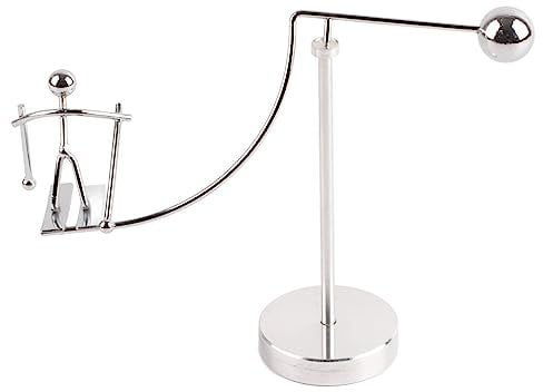 Newtons Cradle Pendulum Little Man, Science Physics Gadget Desktop Decoration, Stress Relief, Cool Things for Your Room(Skiing)