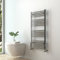 S'AFIELINA Towel Rail Radiator 1000 x 500 mm, Chrome Towel Radiator Towel Rail Central Heating Radiator Designer Towel Radiator Modern Straight Ladder Bathroom Warmers