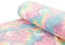 Wellnessfleece Stoff Fleece Coralfleece leuchtet im Dunkeln Einhorn bunt Regenbogen - Meterware ab 25 cm x 165 cm - Stoff zum Nähen