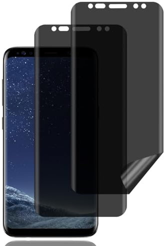 Sichtschutz Schutzfolie für Samsung Galaxy S8 [2 Stück], Privacy Schutzfolie, Sichtschutzfolie, Kratzfest, Blasenfrei, Anti-Fingerprint, Anti-Spy Flexibler TPU Displayschutzfoli für Samsung Galaxy S8