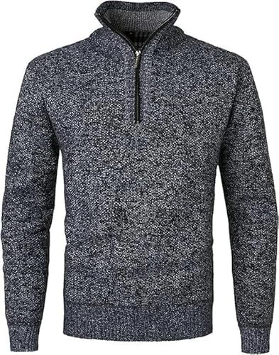 MATINEE Mens Fleece Thermal Fleece Lined Sweater Cardigans (UK, Alpha, L, Regular, Regular, Charcoal Black)