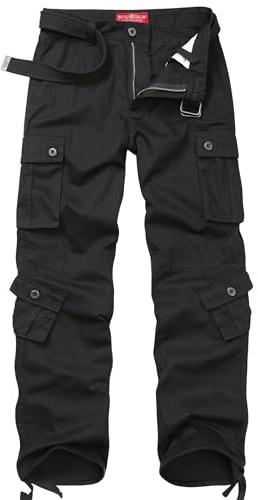 VATINNT Men's Cargo Trousers Combat Camo Trousers | 8-Pocket Tactical Work Pants for Hiking, Travel, Fishing, Camping and Casual Wear No Belt