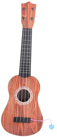 UPKOCH Ukulele früh pädagogisch Kinderspielzeug kinderinstrumente Kinder musikinstrumente Gitarren Spielzeuge Musikinstrumente Gitarre Mini-Gitarre Holzmaserung kleine Gitarre Plastik