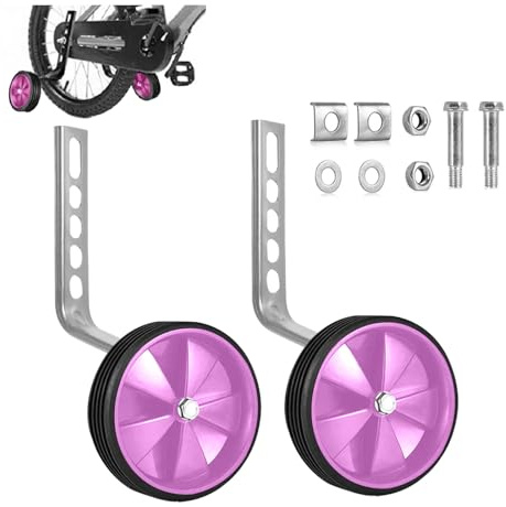 Stützräder Kinderfahrrad Für 12 14 16 18 20 Zoll Singlespeed Fahrrad, Rosa | 1 Paar Fahrrad Stützräder Kinder, Stützräder Universal Training Wheels