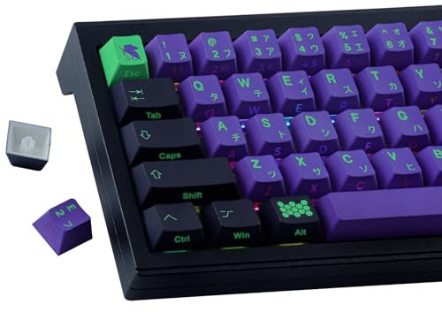 PBT Keycaps,139 Keys Dye Sublimation Cherry Profile Keycaps Side Engraved Transparent Japanese Keycap Set for Cherry MX Switches ASIN/ISO Layout Mechanical Keyboards
