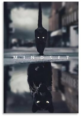 Motivierendes Zitat Mindset für Fitnessstudio Büro für Zimmer Ästhetik Leinwand Badezimmer Kunst Wanddekoration Fotodrucke 30 x 45 cm