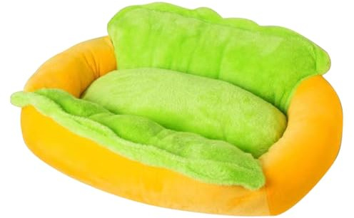 Warmes Hundebett, Hundebett für den Winter, abnehmbares gepolstertes Hundebett in Hot-Dog-Form | Waschbare Möbel für Haustiere, rutschfestes Schlafkissen für Arbeitszimmer, so