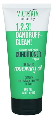 Victoria Beauty Rosmarin Conditioner gegen Schuppen, Haarspülung mit Bio Rosmarinöl und Koffein, Spülung für volle Haare und gesunde Kopfhaut, Haarpflege für Frauen und Männer, 200ml