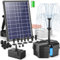POPOSOAP Filtre solaire de bassin avec batterie de secours intégrée de 3000 mAh, filtre solaire de 8 W avec pompe à eau, filtre de bassin avec protection contre les pénuries d'eau et tube transparent