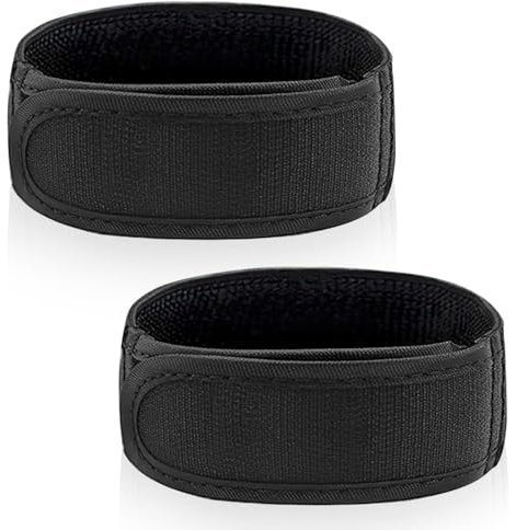 ARWIG 2 Stück Gürtel ohne Schnalle für Herren, verstellbarer Gürtel ohne Schnalle, schwarzer Gürtel für Damen, elastischer Gürtel, Klettverschluss, Gürtel ohne Schnalle für Damen (schwarz, S