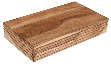 SAM Wandboard Leona | mit Schublade | Akazienholz massiv | Farbe: Natur | 45x25x8 cm | Wandkonsole/Regal mit gerillter Optik