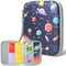 Card Holder for Yoto Cards, Card Case 96 Pockets with Carry Strap, Player & Mini Audiobook Cards Storage Binder with Zipper (Planet)