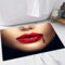 FSDGY Badvorleger Fußmatte Flauschig Teppich Badezimmerteppich Duschmatte für Bade & Wohnzimmer Schlafzimmer,Sexy Vampirfrau Lippen mit tropfendem Blut Glamour Halloween Nahaufnahme,60x90 cm