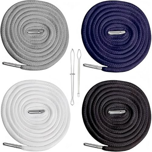 4Pcs Replacement Drawstring Cord for Pants,Round Cotton Drawstring for Hoodies, Sweaters, Sweatpants