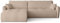 BROMARKT Ecksofa mit Schlaffunktion Couch mit Bettkasten Wohnzimmer Möbel Freistehend Wellenfedern Schlafsofa Sofa Boucle Wohnlandschaft L Form 3 Sitzer 263x150x85 cm Milchkafee