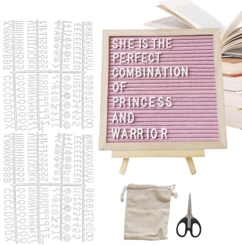 Filz-Buchstabe - Letter Sign Board, Letterboard Rustic Felt, Billboard 9,84 x 9,84 Zoll mit Holzrahmen für die Feier des Geburtstags der Hochzeit, Krankenhaus im Klassenzimmer Krankenhaus