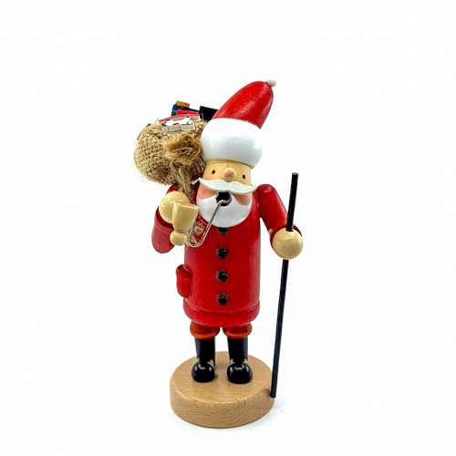 Kaladia Räuchermännchen Weihnachtsmann aus Holz – handbemalte Räucherfigur für Räucherkerzen Größe M (Standard) - Größe: ca. 14 cm - Dekoration für die Weihnachts- & Adventzeit