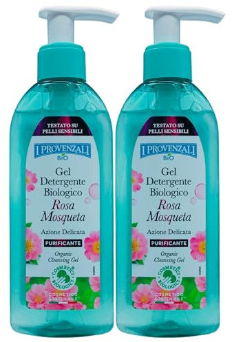 2x Gel Detergente Biologico ROSA MOSQUETA, Azion Delicata, Purificante. Il 99,15% Degli Ingredienti è Naturale o Di Origine Naturale 150ml