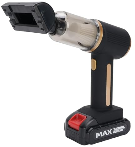 Asixxsix Aspirateur de Voiture, Aspirateur à Main Portable sans Fil 60 W 10 000 Pa à Aspiration Puissante avec 2 Filtres Lavables et 6 Buses pour Voiture de Bureau à Domicile