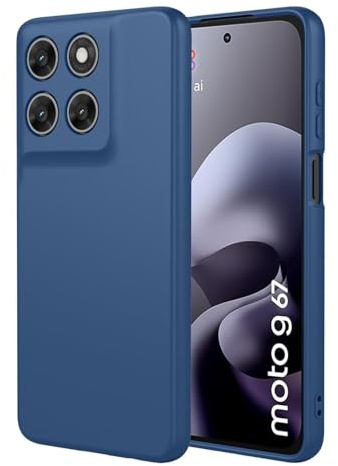 COMAKU Coque pour Motorola Moto G67 / Moto G77, Housse Etui en Mate TPU Souple Protection en Silicone [Antichoc] [Antidérapante] [Anti-Empreintes digitales] - Bleu