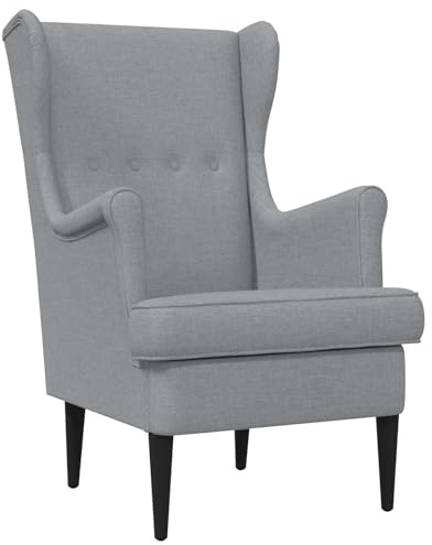 vidaXL Sessel Hellgrau Stoff